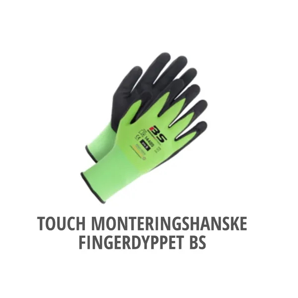 Monteringshansker, Touch