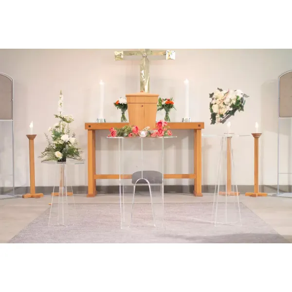 URNEBORD, PLEXI, Ø67 CM, H 85 CM