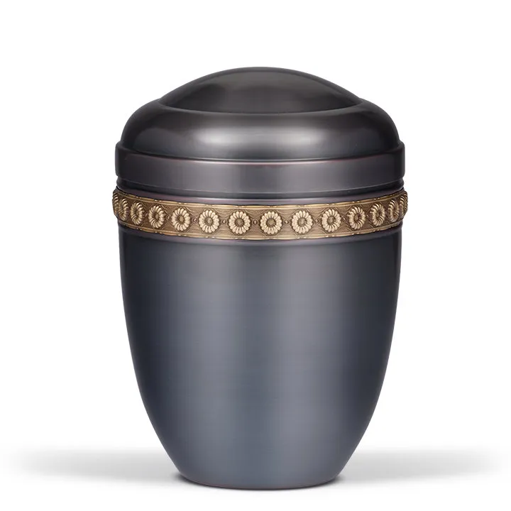 Urne, Kobber, Dunkel Messing Blomst 1510-1