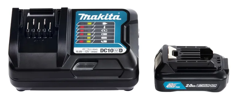 MAKITA, BATTERISETT BATTERI 12V 2,0AH + LADER
