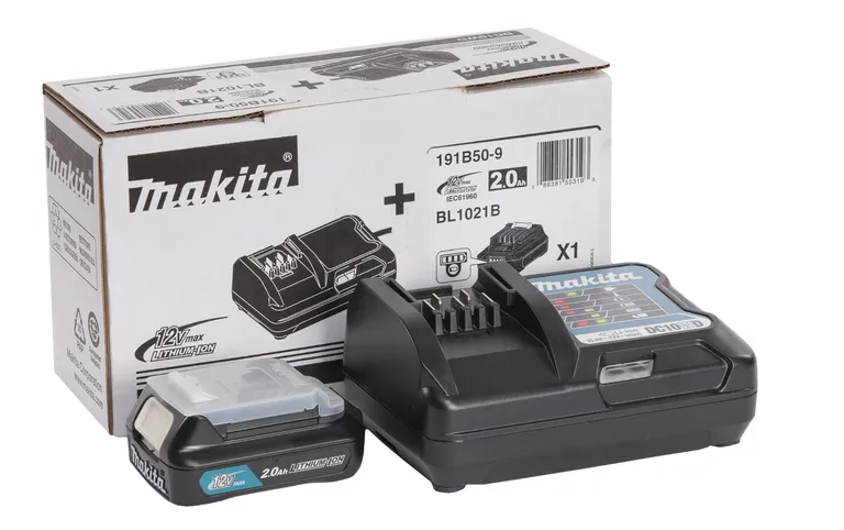 MAKITA, BATTERISETT BATTERI 12V 2,0AH + LADER