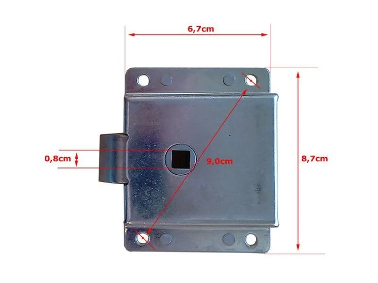 Lås til dør til beholderskap