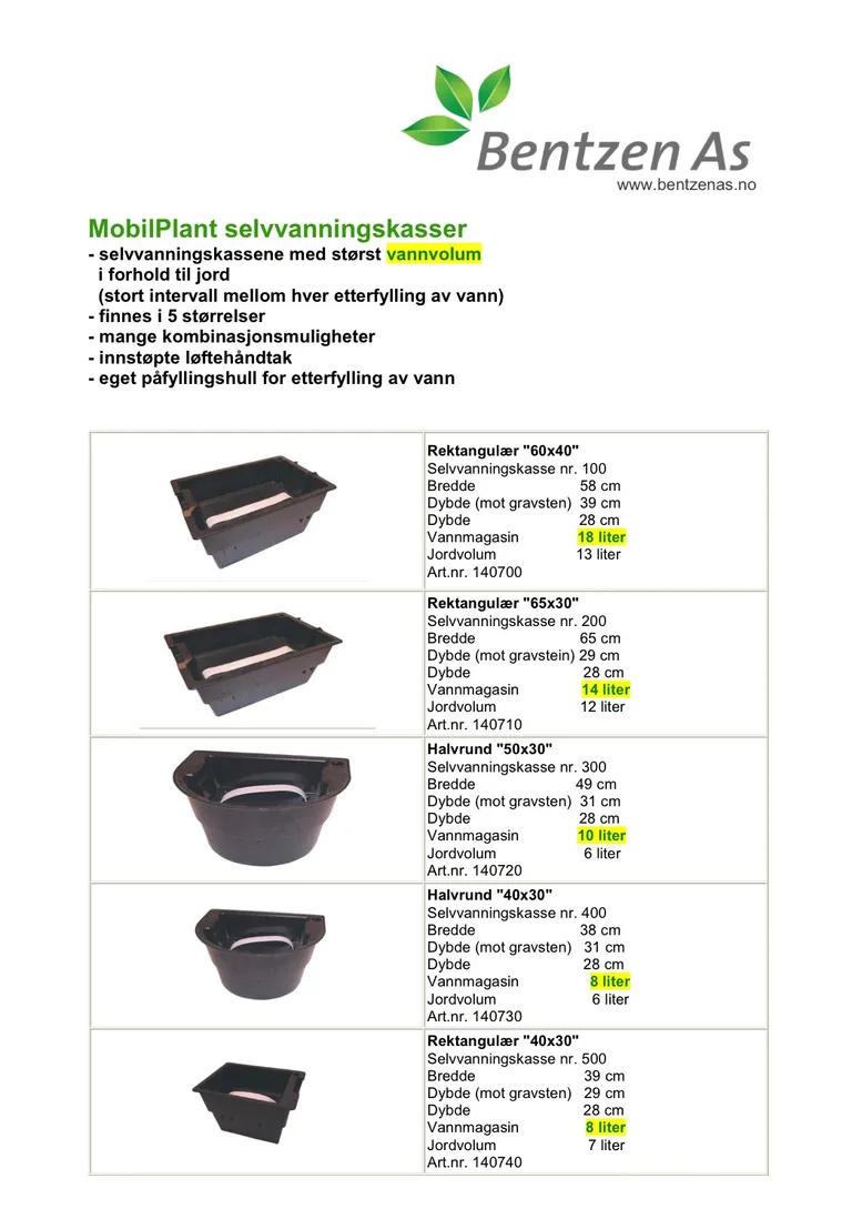 PLANTEKASSE 60 X 40 CM.