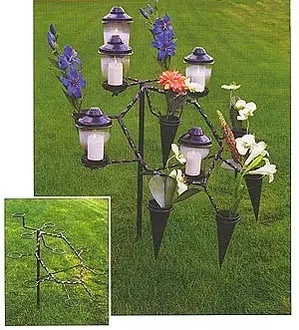 GRAVVASE/LYS STATIV 12X12