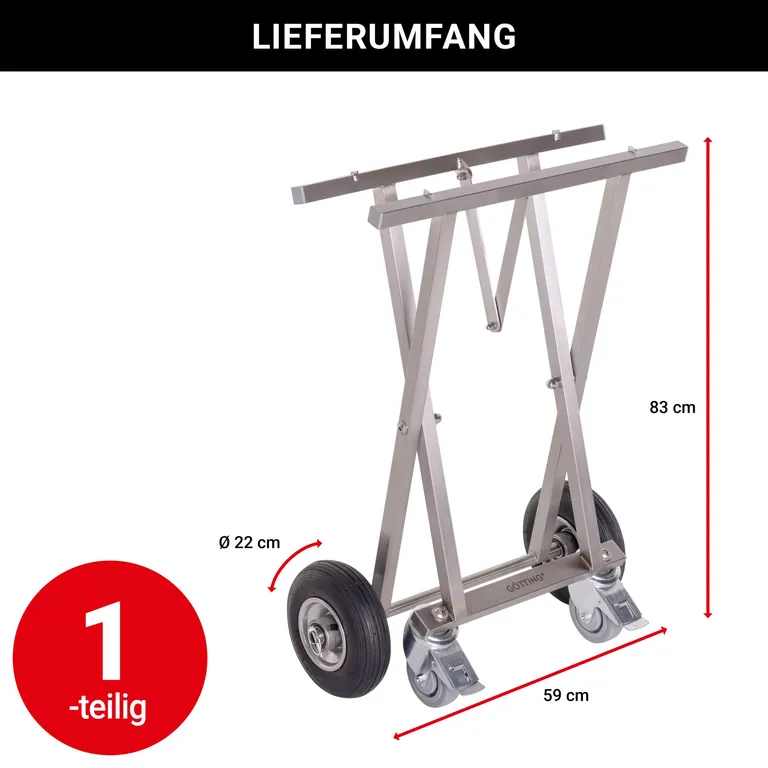 ENMANNSTRALLE STÅL M/SVINGBARE HJUL SR33