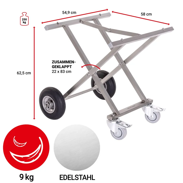 ENMANNSTRALLE STÅL M/SVINGBARE HJUL SR33